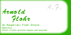 arnold flohr business card